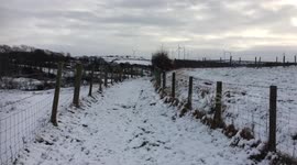 Snow covered moors.