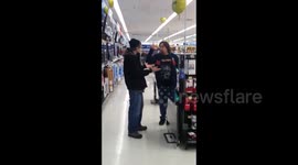 Walmart customer forgets to say excuse me so another customer gets ridiculously angry