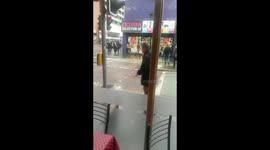Man fights lamppost in Belfast