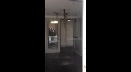 Brand new US college building floods through ceilings