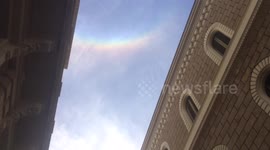 Rare fire rainbow appears over southern Italy