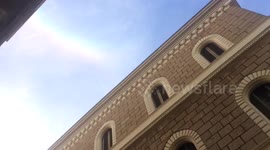 Rare fire rainbow appears over southern Italy