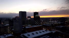 Gorgeous winter sunrise over Rochester, NY