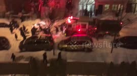 Jewish community digs out NY fire truck