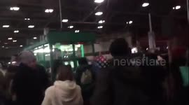 Insane taxi line amid traffic chaos at New York's LaGuardia Airport