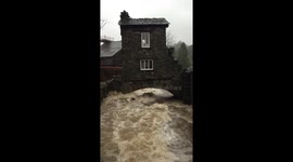 Heavy rainfall in the Lake District, UK