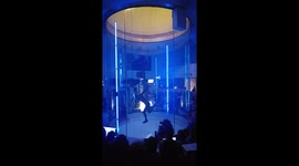 Amazing aerial dance moves in vertical wind tunnel