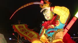 Eight-metre high lantern monkey in Shanghai