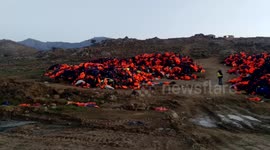 Life vest mountain at Eftalou
