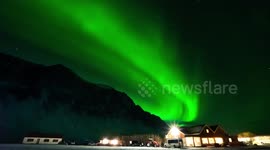 Northern Lights time-lapse filmed over Iceland