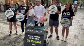PETA Barbecued ‘Baby’ Gory Easter Stunt, Sydney, Australia