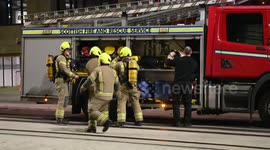 FIRE BREAKS OUT IN STUDENT FLAT, SCOTTISH FIRE AND RESCUE RESPOND, FIRE DAMAGE IS SEEN AT PROPERTY - EDINBURGH, SCOTLAND
