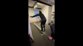 Man punches a one-way ticket to PAINville via a one-wheel ride