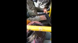 Audacious passenger fumes inside public transport full of people turning bus into smoking lounge