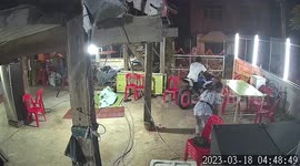 'Ghost' motorcycle crashes into gate beside rider