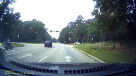 Crash: Nissan Recklessly Turns Left Smashing into a Motorbike Causing a Dreadful Collision