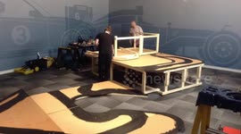 Model makers recreate iconic British Grand Prix Silverstone circuit - out of SCALEXTRIC