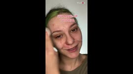*Alphabet Make-Up Challenge Tutorial* Woman turns herself into a double-horned demon