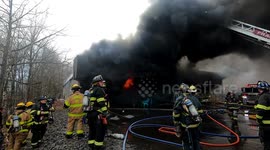 Dollar General goes up in smoke at 2nd alarm commercial building fire in Shenandoah, Pennsylvania