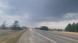 Tornado sirens going off in Pella, Iowa, USA