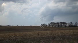 Tornado in Pleasantville, Iowa, USA