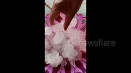 Massive hailstorm hits southern China causing damage to homes and cars