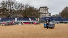 King Charles coronation preparations at Horse Guards Parade