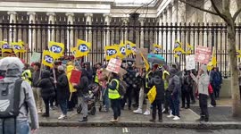 British Museum workers continue their strikes in London