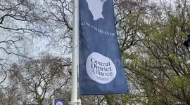 King Charles III coronation preparations in Russell Square