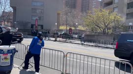 Trump arrives for arraignment at New York County Criminal Court, USA