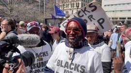 Blacks For Trump at The Protest in New York, USA