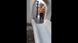 Enjoyment of baby at an open place... Park the place for kids