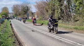 Convoy of bikers set off on Easter bike ride in aid of childrens charities in Yorkshire
