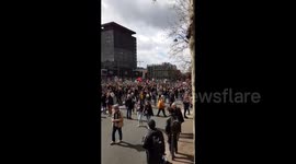 March Against Pension Reform in Paris, France