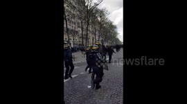 Police Clash With Protesters In Paris, France