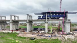 Chaohu-Maanshan Intercity Railway Construction In Anhui, China