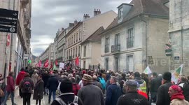 Protest Against Pension Reform In Besancon, France
