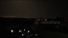 An air strike by an Israeli warplane on sites belonging to the Palestinian resistance in the Gaza Strip