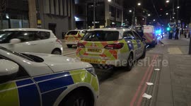 Easter Bank Holiday chaos as West Midlands Police descend on revellers on Broad Street in Birmingham, England