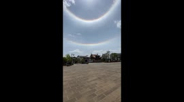 Stunning double ice halo spotted in China