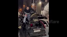 Incredible video captures Russian man falling from 19th floor... and surviving with minor injuries