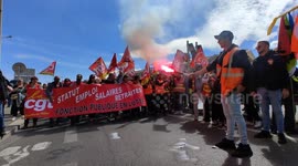 Retirement reform protest in Marseille, France