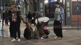 Revellers enjoy Good Friday on Broad Street in Birmingham as the Easter Bank Holiday Continues