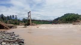 after being hit by a flash flood this bridge cannot be used