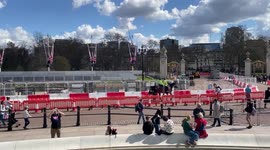 Preparations for the coronation of King Charles III in central London