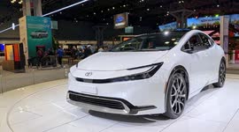 The Toyota Prius Prime showing at New York International Auto Show Press Day