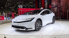 Toyota Prius Prime showing at New York International Auto Show during Press Day