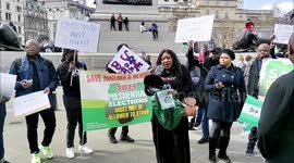 Nigerians living in London stage a protest