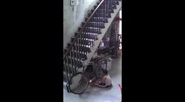 Kid’s bike accident caught on camera in Jakarta, Indonesia