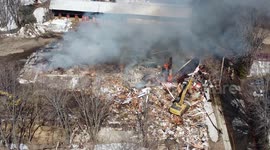 Stock Footage of Industrial Fire